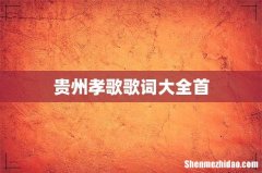 贵州孝歌歌词大全首