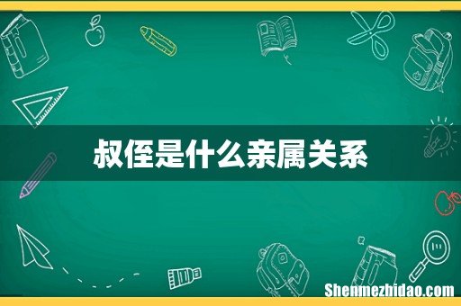 叔侄是什么亲属关系