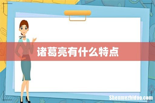诸葛亮有什么特点