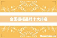 全国橱柜品牌十大排名