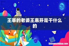 王莘的老婆王惠芬是干什么的