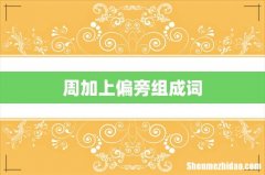 周加上偏旁组成词