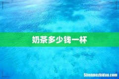 奶茶多少钱一杯