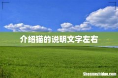 介绍猫的说明文字左右