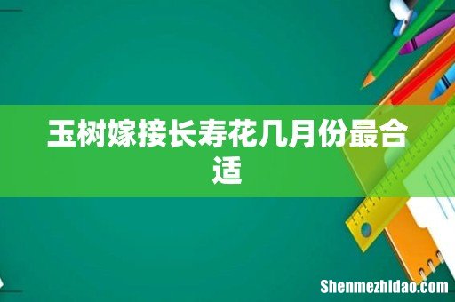 玉树嫁接长寿花几月份最合适