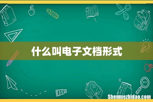 什么叫电子文档形式