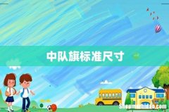 中队旗标准尺寸