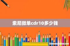 索尼微单cdr10多少钱