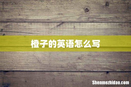 橙子的英语怎么写