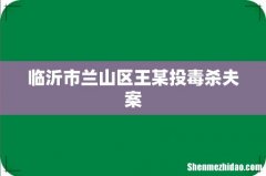 临沂市兰山区王某投毒杀夫案
