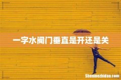 一字水阀门垂直是开还是关