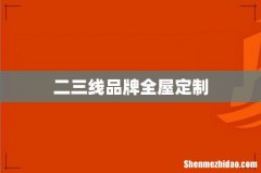 二三线品牌全屋定制