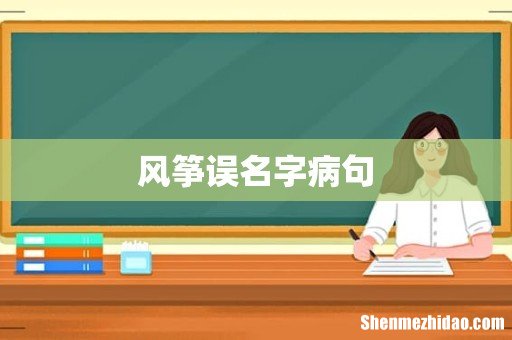 风筝误名字病句