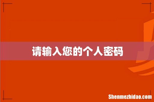 请输入您的个人密码