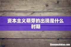 资本主义萌芽的出现是什么时期