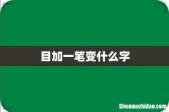 目加一笔变什么字