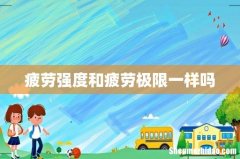 疲劳强度和疲劳极限一样吗