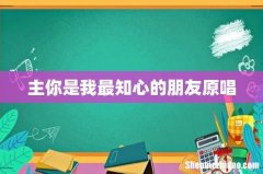 主你是我最知心的朋友原唱