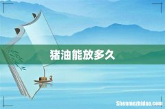 猪油能放多久
