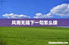 风雨无阻下一句怎么接