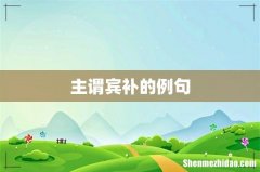 主谓宾补的例句