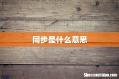 同步是什么意思