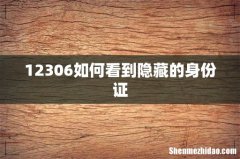 12306如何看到隐藏的身份证