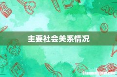 主要社会关系情况