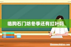 临朐石门坊冬季还有红叶吗
