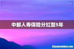 中邮人寿保险分红型5年