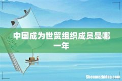 中国成为世贸组织成员是哪一年