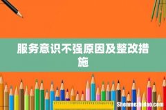 服务意识不强原因及整改措施