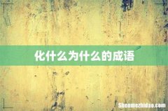 化什么为什么的成语