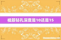植筋钻孔深度是10还是15