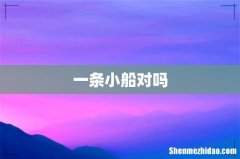 一条小船对吗