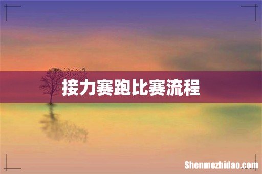 接力赛跑比赛流程