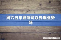周六日车管所可以办理业务吗
