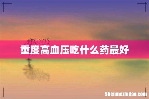 重度高血压吃什么药最好