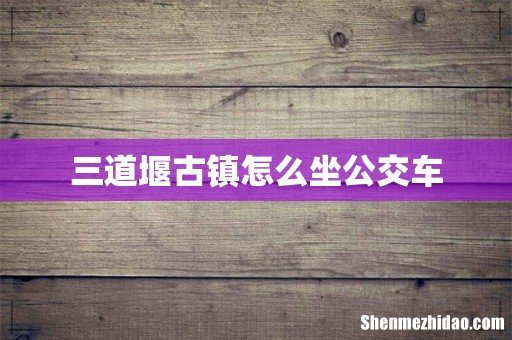 三道堰古镇怎么坐公交车