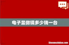 电子显微镜多少钱一台