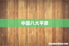 中国八大平原