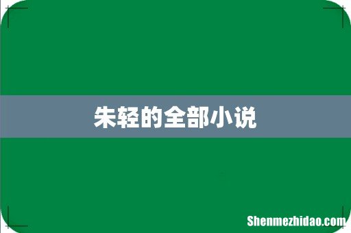 朱轻的全部小说