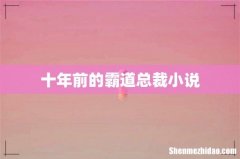 十年前的霸道总裁小说