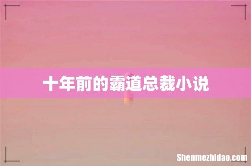 十年前的霸道总裁小说