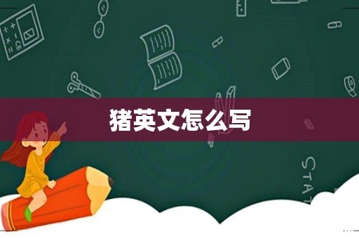 猪英文怎么写