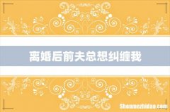 离婚后前夫总想纠缠我