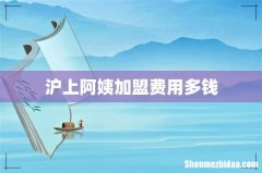 沪上阿姨加盟费用多钱