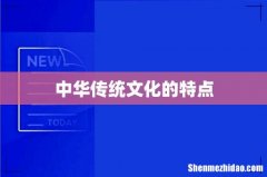 中华传统文化的特点