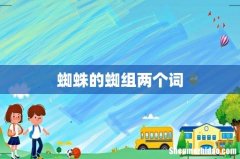 蜘蛛的蜘组两个词