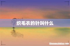 织毛衣的针叫什么